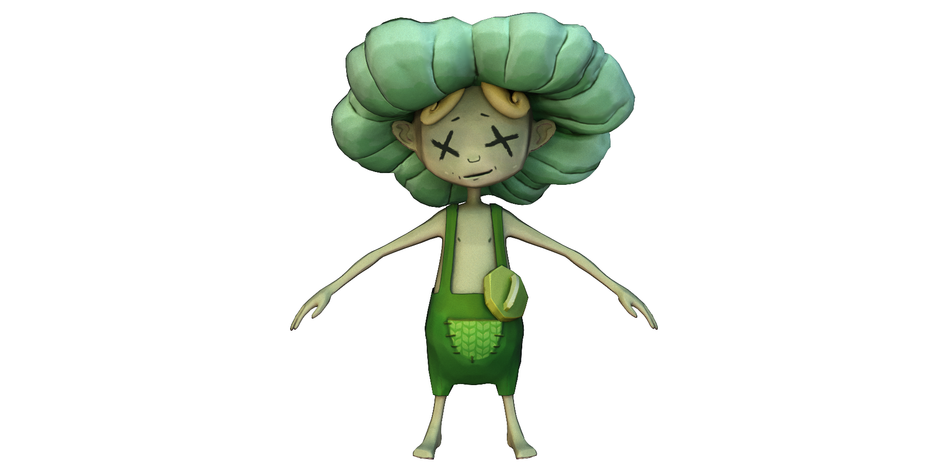 Personaggio Coccodrillo - vista frontale